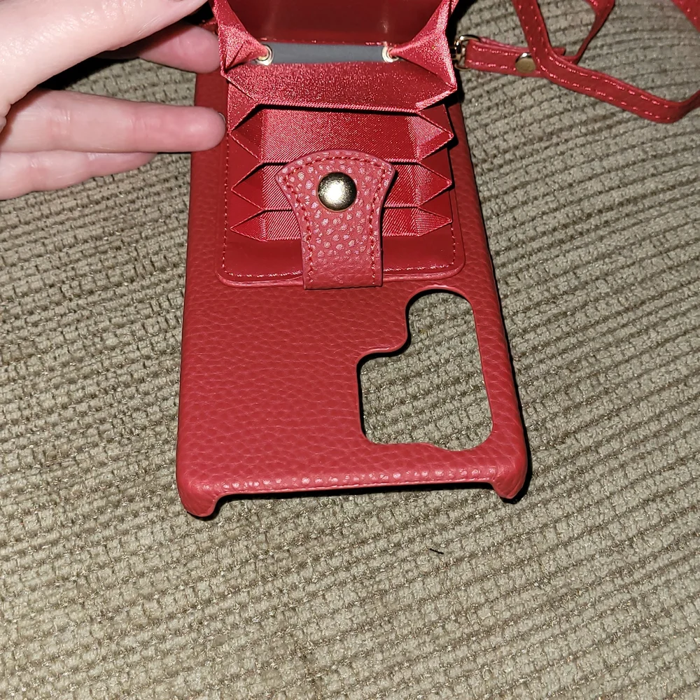 Samsung 25Ultra Red & Purple Wallet Phone Cases